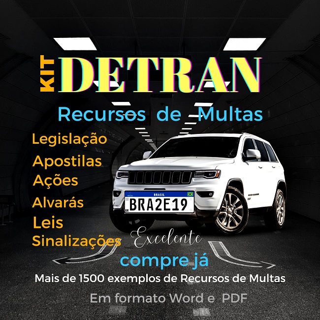 KIT  DETRAN - RECURSOS DE MULTAS, LEGISLAÇÃO E ETC