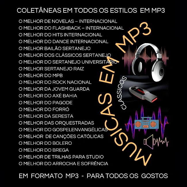 MUSICAS EM MP3 EM PASTAS - COLETÂNEAS