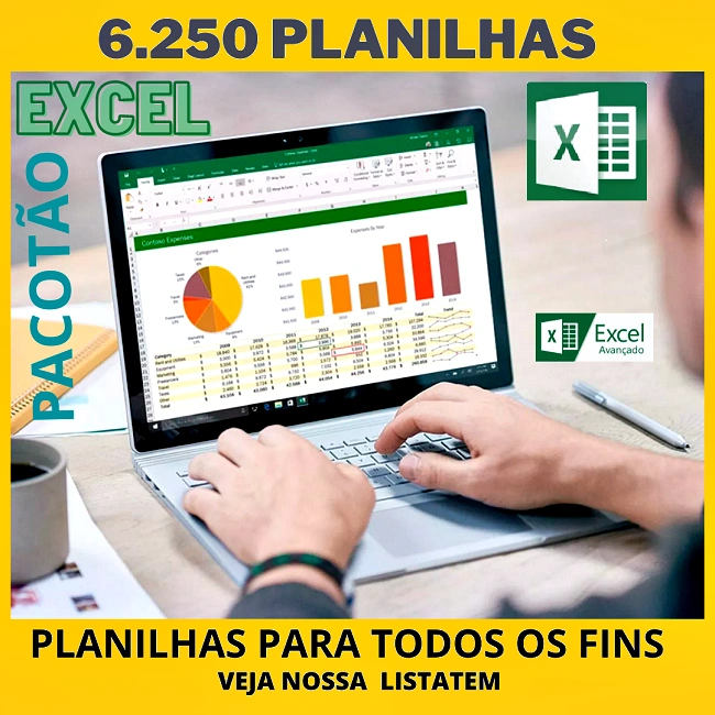 PACOTE DE 6.250 PLANILHAS PRONTAS